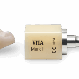 Bloque cerámico dental VITA VITABLOCS 1M1C I14 5ST para restauraciones CAD/CAM, con estética avanzada y resistencia superior.